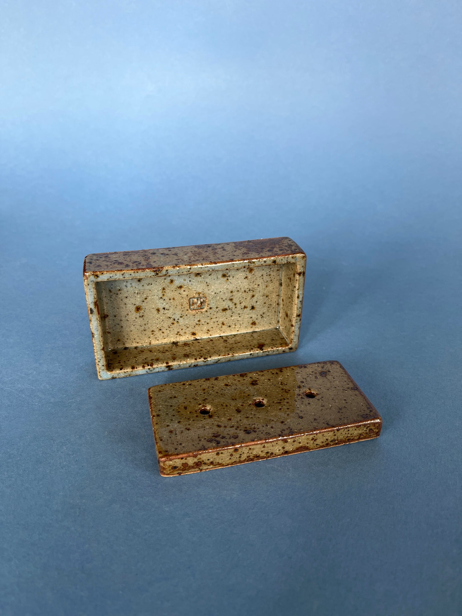 Rectangle Soap Dish in Etruscan Blue