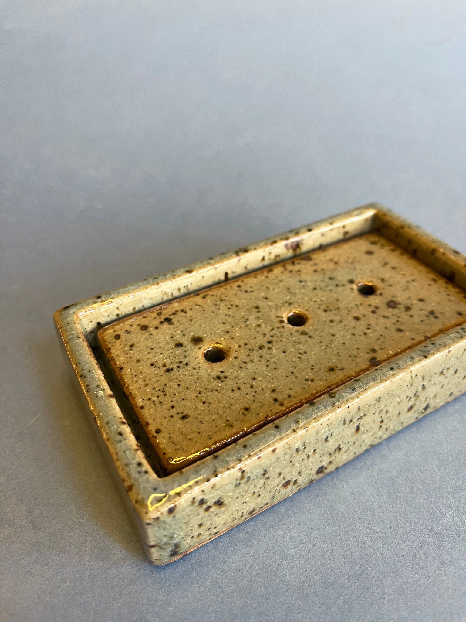 Rectangle Soap Dish in Etruscan Blue